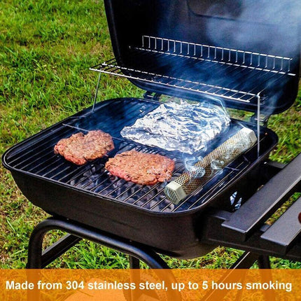 Hexagon BBQ Smoker Tube Stainless Steel Grill Accessory Smoking Box Long Lasting - Aimall