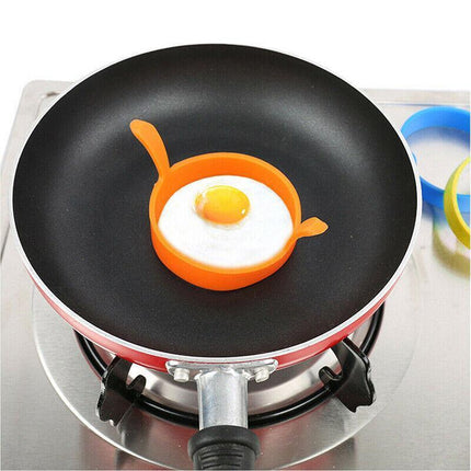 4pcs Silicone Egg Rings Non Stick Kitchen Baking Tools Pancake Handles AU Stock - Aimall