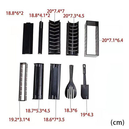 13PCS DIY Sushi Maker Making Kit Rice Roller Mold Set for Beginners Kitchen Tool - Aimall