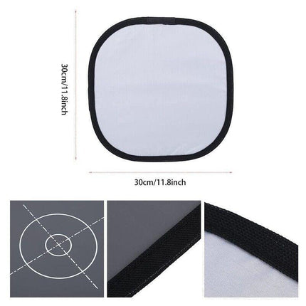 30CM White Balance Card Double Face Focus Folding 18% Gray+ Pure photography AU - Aimall