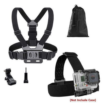 GoPro 3+ 4 5 6 7 8 Accessories Head Helmet Strap Chest Harness Mount Chesty - Aimall