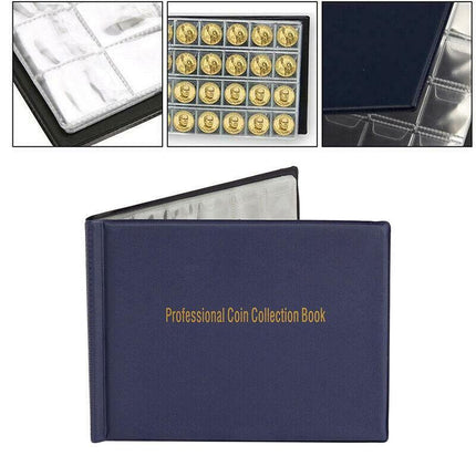 240 Coin Collection Album Storage Book Case Folder Holder Penny Money Collecting - Aimall