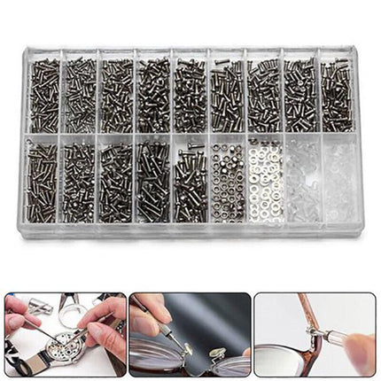 1000PCS Tiny Repair Screws Nuts Screwdriver Kit Set For Eyeglass Glasses WatchAU - Aimall