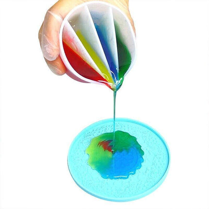 Split Cup Silicone Pouring Tool for Acrylic Paint Epoxy Resin DIY Art Craft Kit. - Aimall
