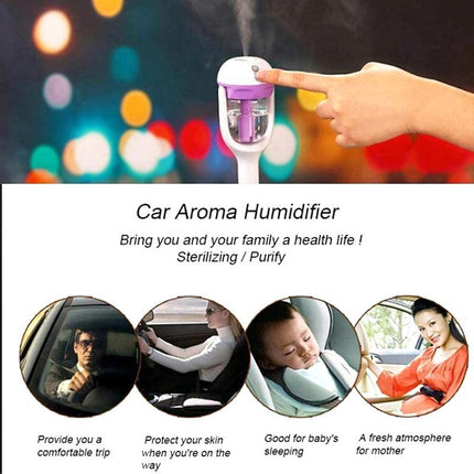 Mini Car Air Humidifier Essential Oil Diffuser Ultrasonic Aroma Mist Purifier - Aimall