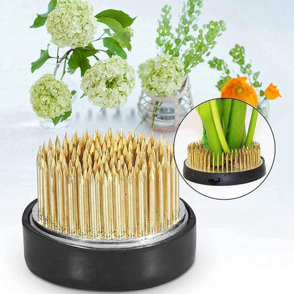 Round Flower Base Holder Spiky Frog Fixed Tool Floral Arrange For Ikebana Kenzan - Aimall