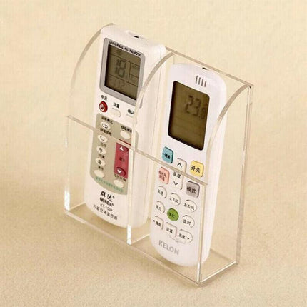 TV Remote Control Holder Wall Mount Clear Acrylic Organizer Stand Box Storage - Aimall