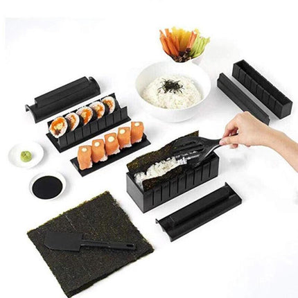 13PCS DIY Sushi Maker Making Kit Rice Roller Mold Set for Beginners Kitchen Tool - Aimall