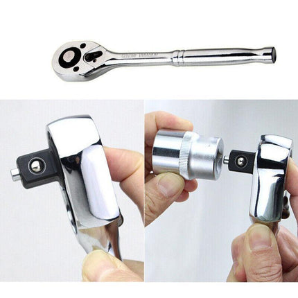 1/4" 3/8" 1/2" Ratchet Wrench Handle Drive Socket Spanner Quick Release Heavy AU - Aimall