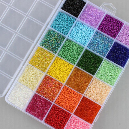 12000PCS 3mm Glass Seed Beads 24 Colors Loose Beads Kit Bracelet Beads AU Stock - Aimall