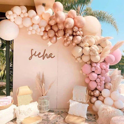 Retro Pink Balloon Arch Kit Set Garland Baby Shower Birthday Wedding Party Decor - Aimall