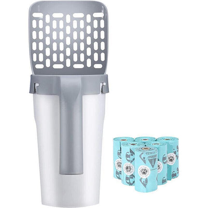 Cat Litter Scoop Integrated Detachable Shovel Holder Poop Pet Sifter Cleaning - Aimall