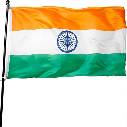 Large India Indian Flag Heavy Duty Outdoor Diwali Divali IN 90x150cm - 3x5ft AU - Aimall