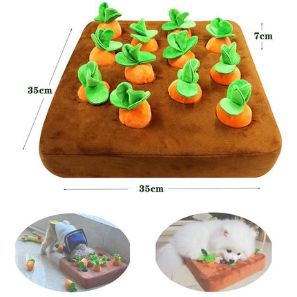 Carrots Plush Dog Toy Encourage Natural Foraging Skill Durable Interactives Dog - Aimall