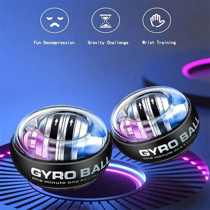 LED Wrist Ball Trainer Relax Gyroscope Ball Muscle Power Ball Gyro Arm Exerciser - Aimall