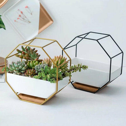 Flower Plant Pot Indoor Outdoor Garden Wall Hanging Succulent Planter Pot Vase A - Aimall