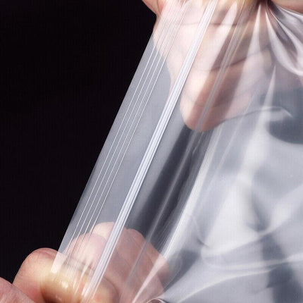 100/200/300/500PCS 10C Bulk Resealable Zip Bags PE Clear Plastic Bag Zipper AU - Aimall