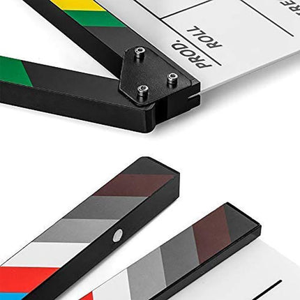 Acrylic Clapboard Dry Erase Director Film Movie Action Clapper Clap Board Slate - Aimall