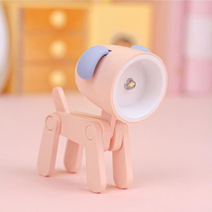 Mini Cartoon Animals LED Desk Lamp Portable Adjustable Cute Pet Night Light Lamp - Aimall