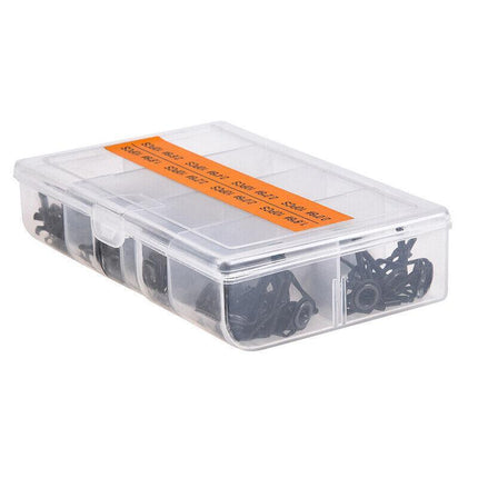80 Fishing Rod Guide Set Tackle Tips Repair Kits Ring 8 Size Stainless Steel Box - Aimall