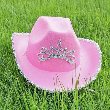 Pink Cowgirl Hat Cowboy Hat Felt Cowboy Costume Access Hat Play Dress Up Party - Aimall