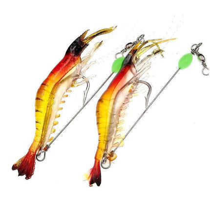 10 Soft Plastic Fishing Lures Tackle Prawn Shrimp Flathead Bream Cod Bass Lure - Aimall