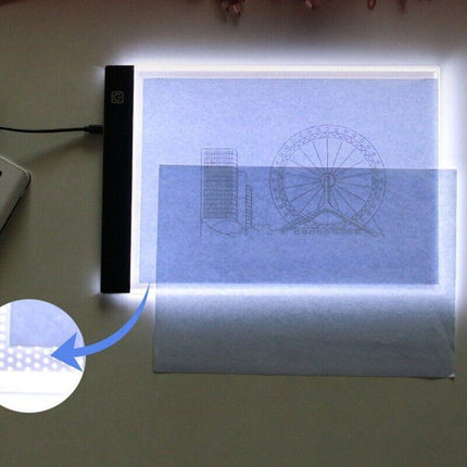A4 LED Light Box Tracing Drawing Board Art Design Pad Copy Lightbox Day & Light - Aimall
