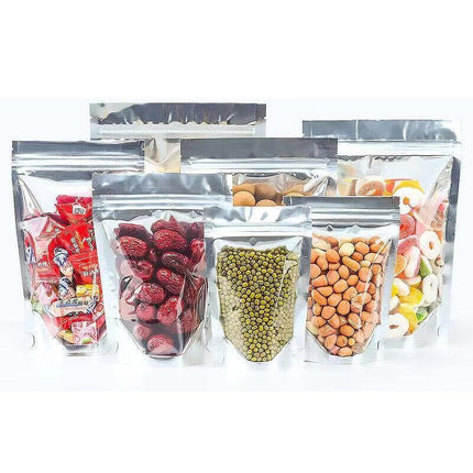 Clear Aluminum Foil Mylar Stand Up Retail Bags Zip Lock Pouches Pouch Packaging - Aimall