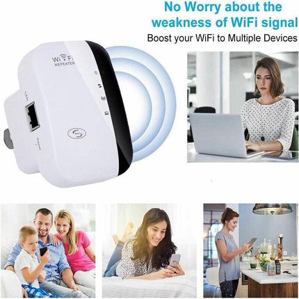 300 Mbps Wifi Extender Repeater Range Booster AP Router Wireless-N 802.11 AU - Aimall
