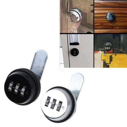 3 Digital Code Combination Cam Lock Furniture Post Mail Box Cabinet Locker Safe - Aimall