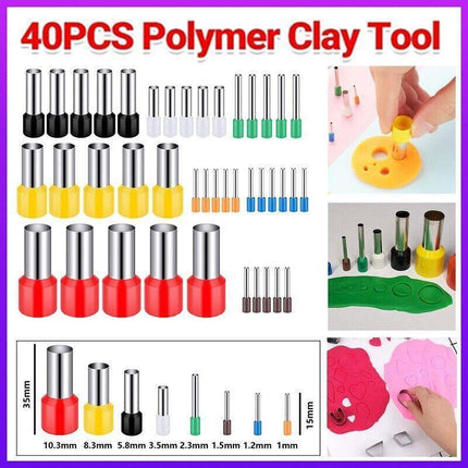 40PCS Baking Polymer Clay Tool Mini Micro Round Circle Cookie Cutters AU STOCK - Aimall