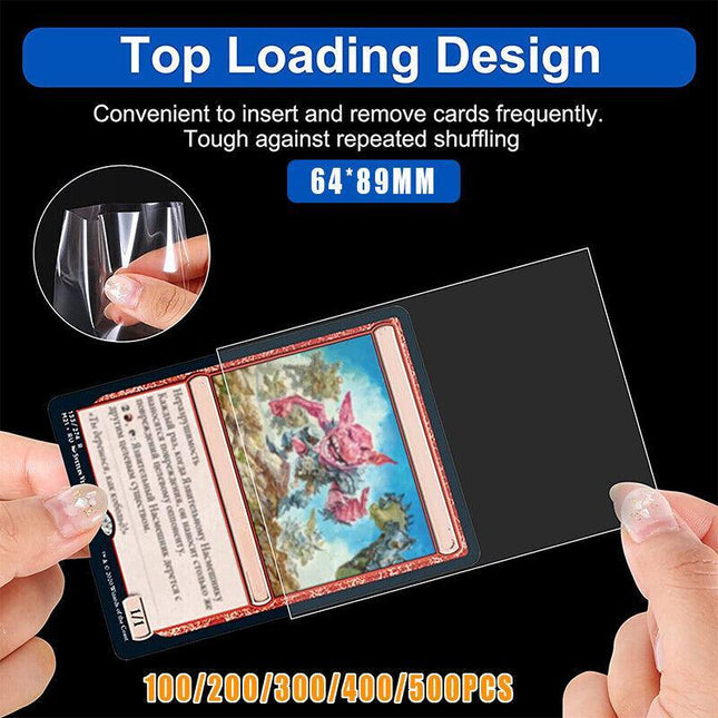 Ultra Soft Trading Card Sleeves Clear Penny Protector 100PCS for Pokemon NBA YuGiOh - Aimall