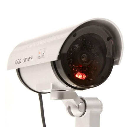 2PCS Solar Power Dummy Fake Security CCTV Camera LED Light Surveillance Outdoor - Aimall