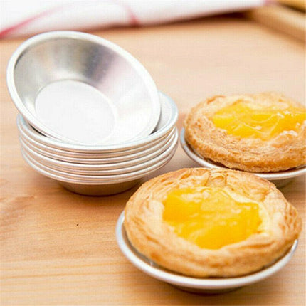 20PCS Egg Tart Mold Aluminum Hot Baking Tools Cupcake Cookie Cake Pudding Mould - Aimall