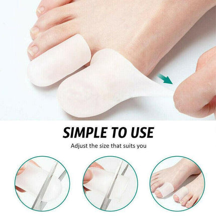 Silicone Toe Sleeve Gel Toe Cap Cover Protector Finger Tube Corn Pain Relief AU - Aimall