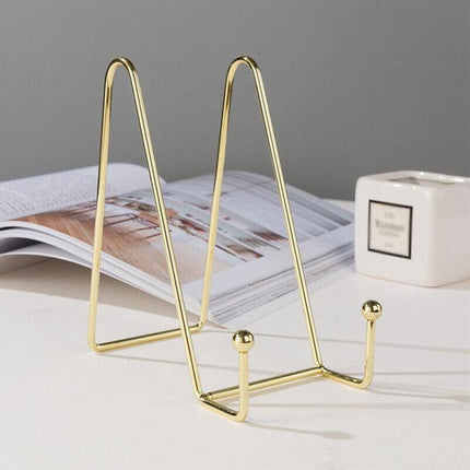 Iron Display Stand Dish Rack-Plate Bowl Picture Frame Photo Book Pedestal Holder - Aimall