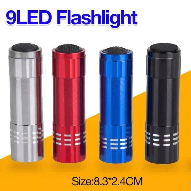 Mini Pocket 9 LED Camping Torch Ultra Flashlight Light Lamp Aluminum ( 1pc) AU - Aimall