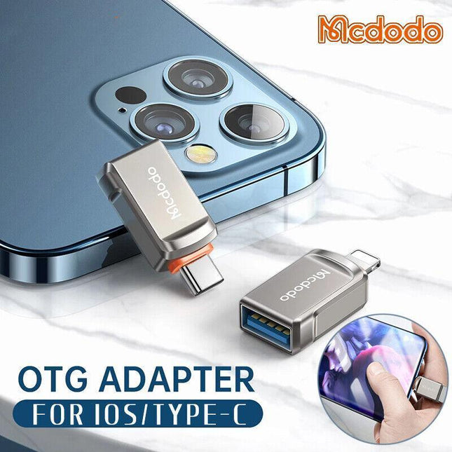 MCDODO USB 3.0 To Type-C/iOS Premium Converter USB-C Data OTG Adapter Connector - Aimall