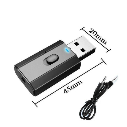 USB Bluetooth 5.0 Transmitter Receiver Audio Adapter AUX 3.5mm TV CAR PC Speaker - Aimall