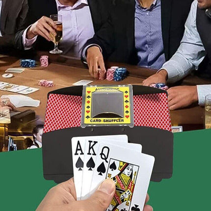 2 Deck Automatic Card Shuffler Poker Cards Shuffling Machine Casino Playing Game - Aimall