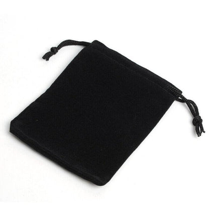 Black Velvet Pouch Drawstring Bags Wedding Favours Gift Party Jewellery Packing - Aimall