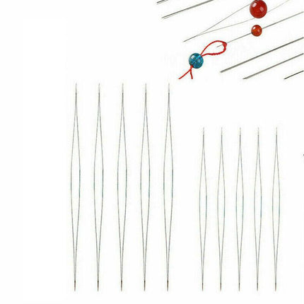 10PC Big Eye Beading Needles Easy Threading Tool for Bracelet Jewelry Making DIY - Aimall