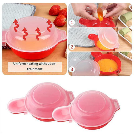 Easy Eggwich Microwave Egg Cooker Poacher Saves Time Eggs Made Easy Cooking 2PCS - Aimall