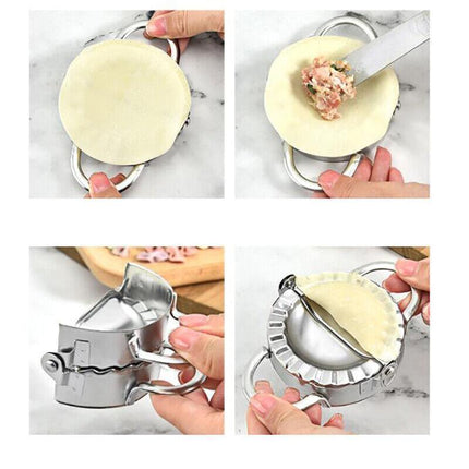 10 Dumpling Maker Stainless Steel Dough Press Pie Ravioli Making Mold Mould Tool - Aimall