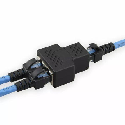 RJ45 LAN Ethernet Splitter Plug Network Double Adapter Coupler Cable Connector - Aimall