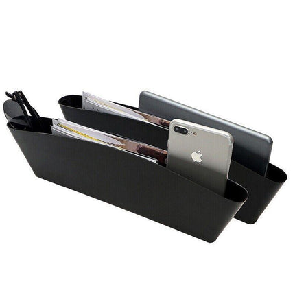 2PCS Car Seat Organiser Keys Pocket Caddy Phone Holder Side Slit Gap Storage Box - Aimall