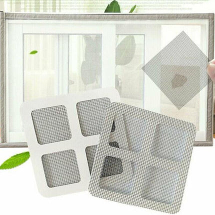 12x Fly Screen Net Repair Tape Patch Adhesive Door Curtain For Mending Holes Set - Aimall