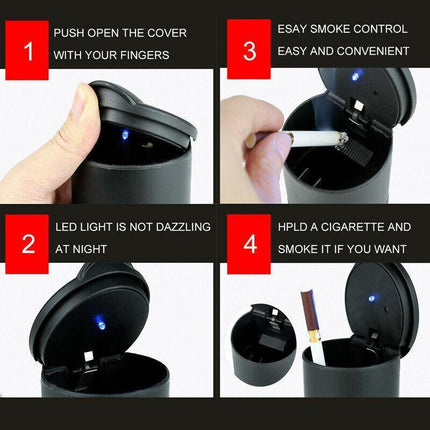 2PCS Portable Auto Car Ashtray Truck Cigarette Smoke Ashtray Ash Cylinder Holder - Aimall