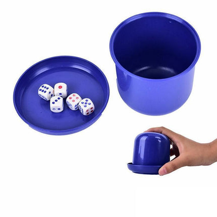 4x KTV Bar Party Dice Cup Drinking Board Game Gambling Dice Box 10mm d6*5 Table - Aimall