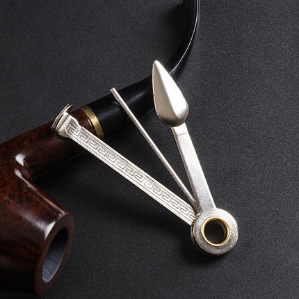 3 in1 Stainless Steel Smoking Tobacco Pipe Cleaner Cleaning Tool Multifunctional - Aimall